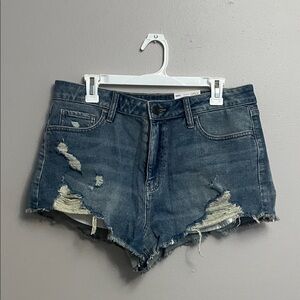 Distressed Denim Women Shorts